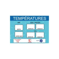 Panneau température piscine
